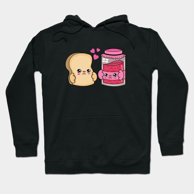 All i need is bread and jam, Kawaii bread and jam cartoon. Hoodie by JS ARTE